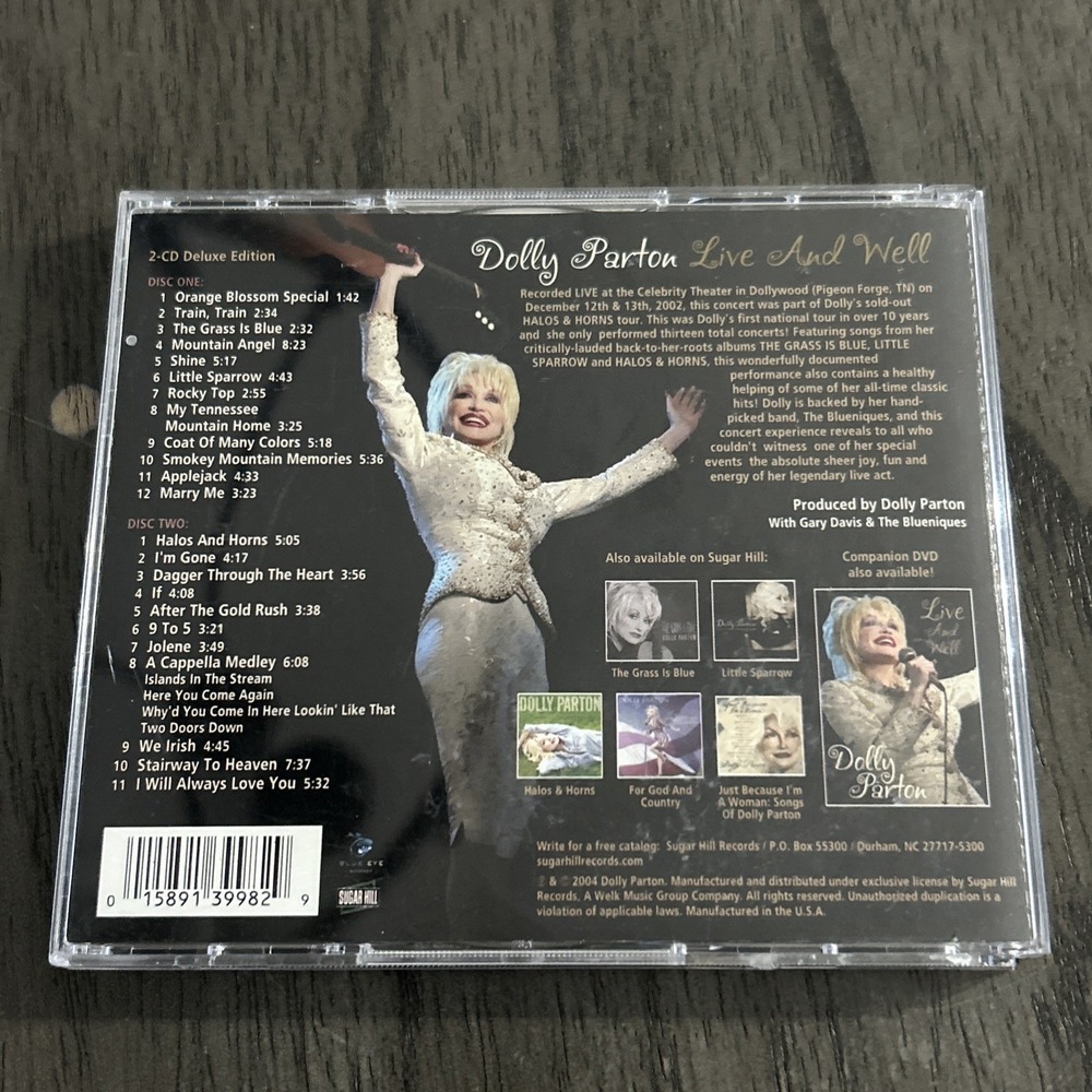Dolly Parton CD Lot Of 2 Live & Well And Halos & Horns Very Good - Picture 2 of 8